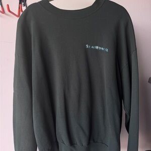 Sea World Polar Bear Dark Green Crewneck Sweatshirt
